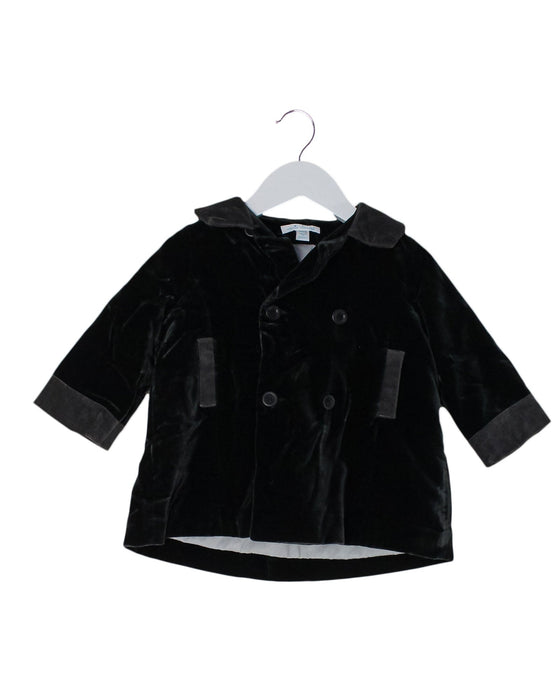 A Black Coats from Marie Chantal in size 6-12M for girl. (Front View)