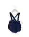 A Navy Overall Shorts from Jacadi in size 3-6M for girl. (Front View)