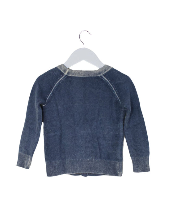 A Blue Cardigans from Bonpoint in size 4T for boy. (Front View)