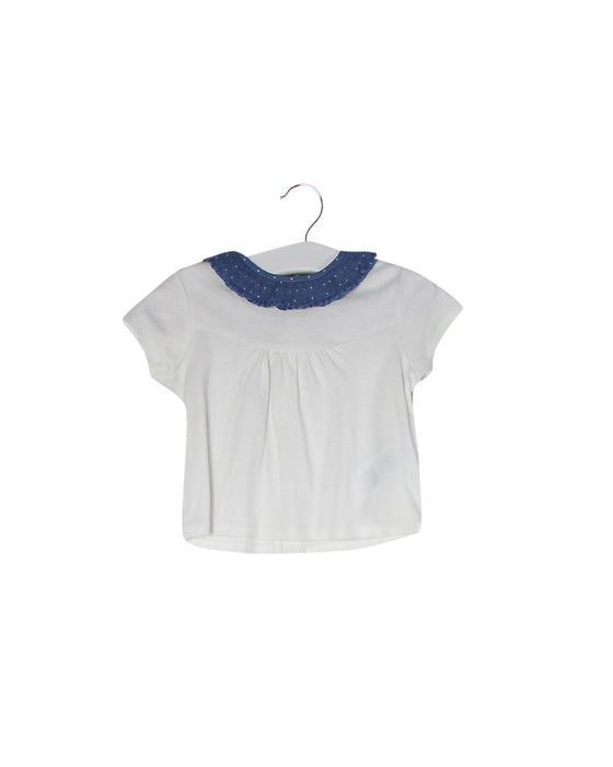 A White Short Sleeve Tops from Carrément Beau in size 6-12M for girl. (Front View)