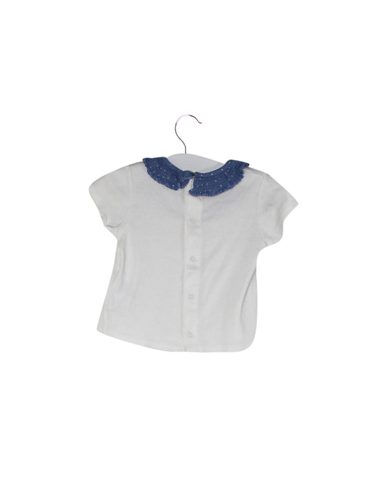 A White Short Sleeve Tops from Carrément Beau in size 6-12M for girl. (Back View)