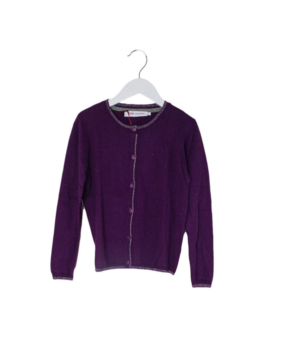 A Purple Cardigans from Little Mercerie in size 8Y for girl. (Front View)