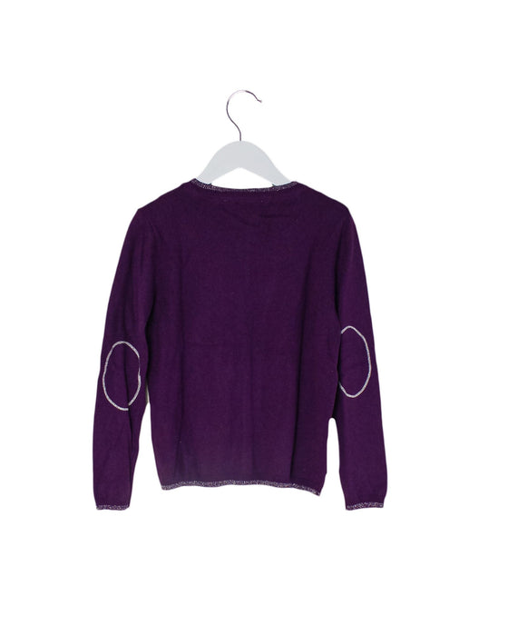 A Purple Cardigans from Little Mercerie in size 8Y for girl. (Back View)