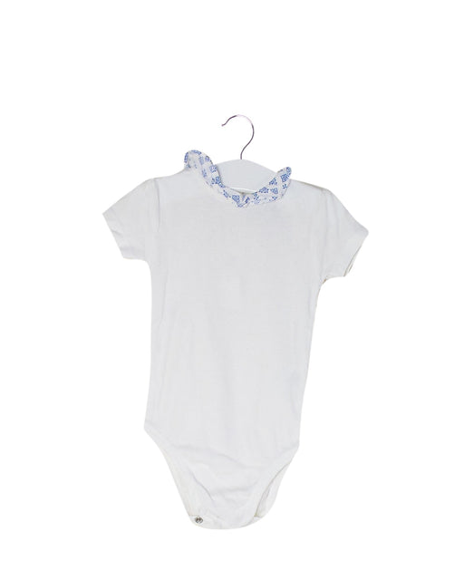 A White Short Sleeve Bodysuits from Cyrillus in size 6-12M for girl. (Front View)