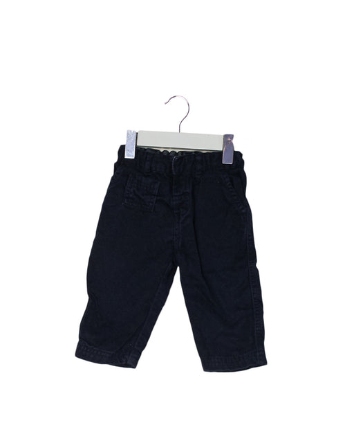 A Navy Casual Pants from Petit Bateau in size 3-6M for girl. (Front View)