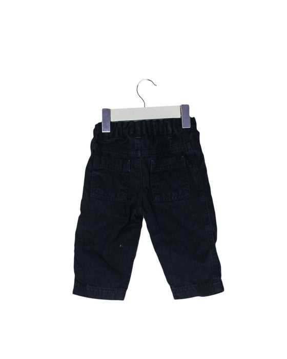 A Navy Casual Pants from Petit Bateau in size 3-6M for girl. (Back View)