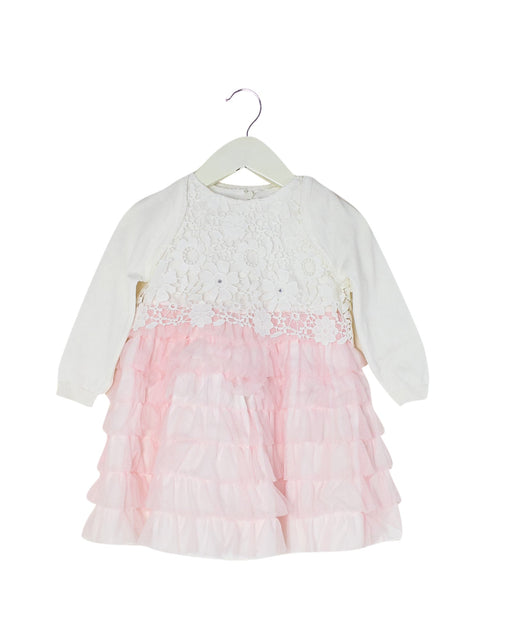 A White Sleeveless Dresses from Chickeeduck in size 12-18M for girl. (Front View)