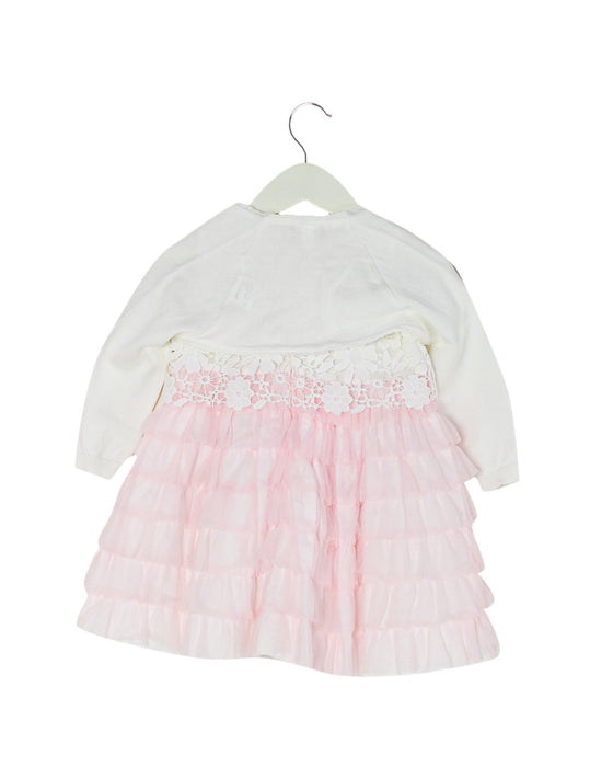 A White Sleeveless Dresses from Chickeeduck in size 12-18M for girl. (Back View)