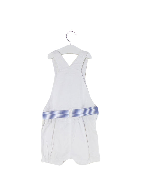 A White Overall Shorts from Jacadi in size 6-12M for girl. (Back View)