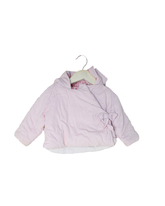 A Pink Lightweight Jackets from Jacadi in size 6-12M for girl. (Front View)