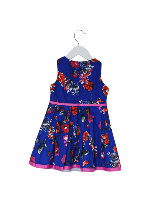 A Blue Sleeveless Dresses from Interdit de me Gronder in size 12-18M for girl. (Back View)