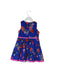 A Blue Sleeveless Dresses from Interdit de me Gronder in size 12-18M for girl. (Back View)