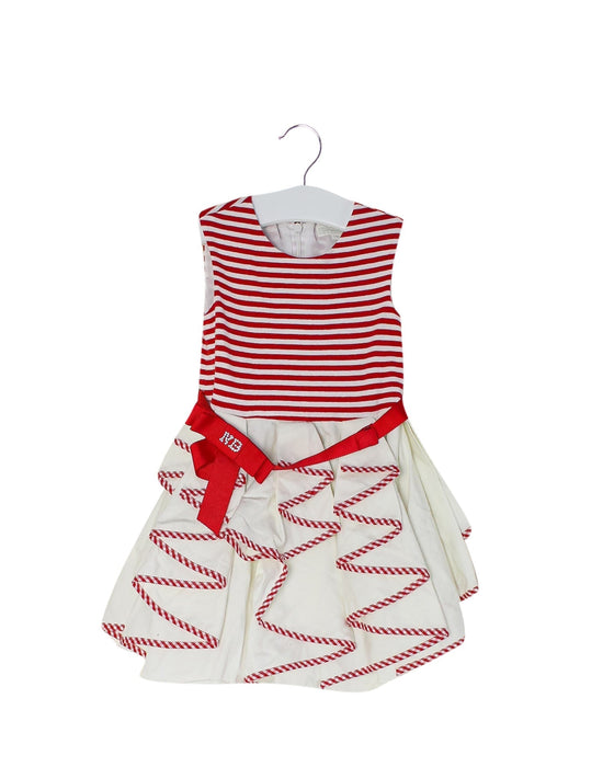 A Red Sleeveless Dresses from Nicholas & Bears in size 6-12M for girl. (Front View)