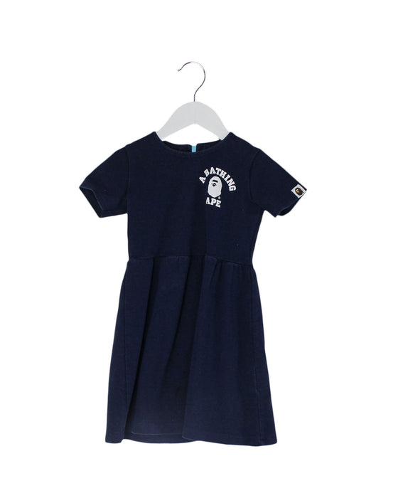 A Navy Sweater Dresses from BAPE KIDS in size 4T for girl. (Front View)
