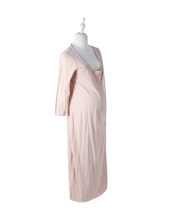 A Pink Long Sleeve Dresses from Hatch in size M for maternity. (Front View)