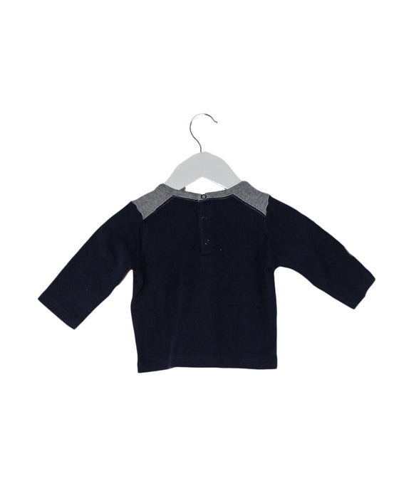 A Navy Long Sleeve Tops from Petit Bateau in size 3-6M for boy. (Back View)