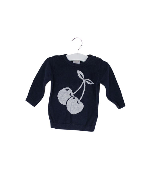 A Navy Knit Sweaters from Seed in size 3-6M for boy. (Front View)
