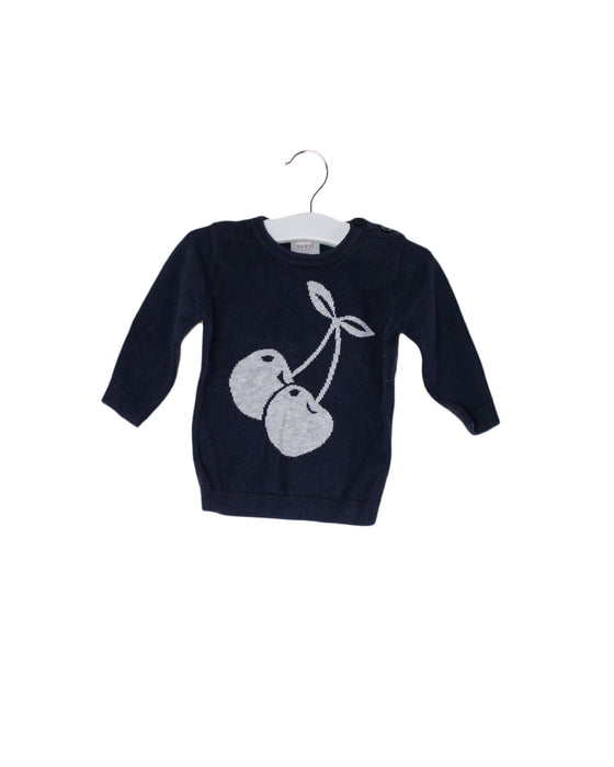 A Navy Knit Sweaters from Seed in size 3-6M for boy. (Front View)