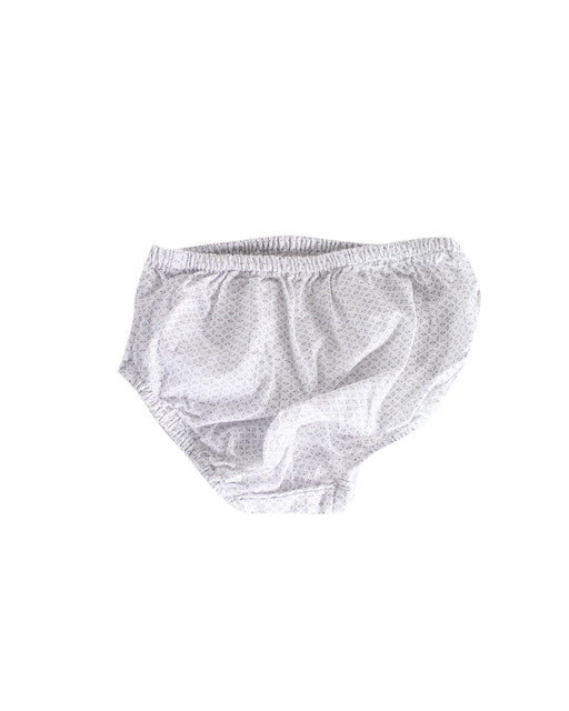 A White Bloomers from The Little White Company in size 0-3M for girl. (Front View)