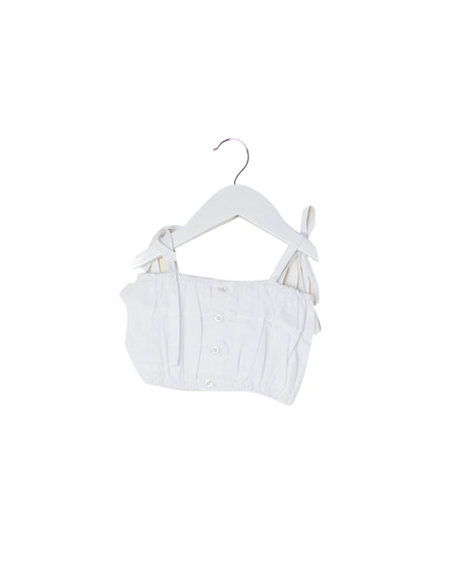 A White Sleeveless Tops from Kidsagogo in size 4T for girl. (Front View)