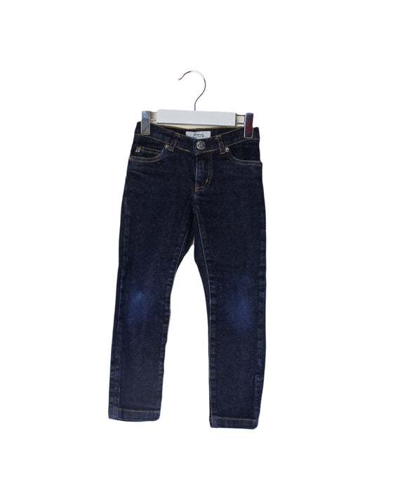 A Navy Jeans from Bonpoint in size 4T for boy. (Front View)