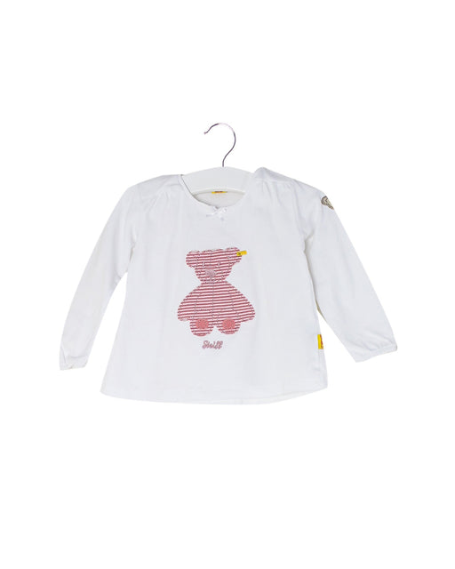 A White Long Sleeve Tops from Steiff in size 3-6M for girl. (Front View)