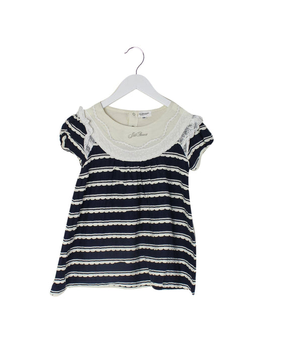 A Navy Short Sleeve Tops from Jill Stuart in size 7Y for girl. (Front View)