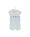 A Blue Short Sleeve Rompers from Chickeeduck in size 6-12M for girl. (Front View)