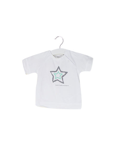 A White Short Sleeve T Shirts from bellybutton in size 0-3M for neutral. (Front View)