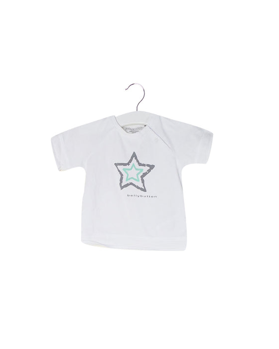 A White Short Sleeve T Shirts from bellybutton in size 0-3M for neutral. (Front View)