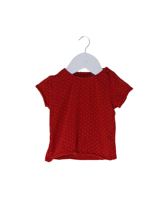 A Red Short Sleeve T Shirts from Absorba in size 3-6M for boy. (Front View)