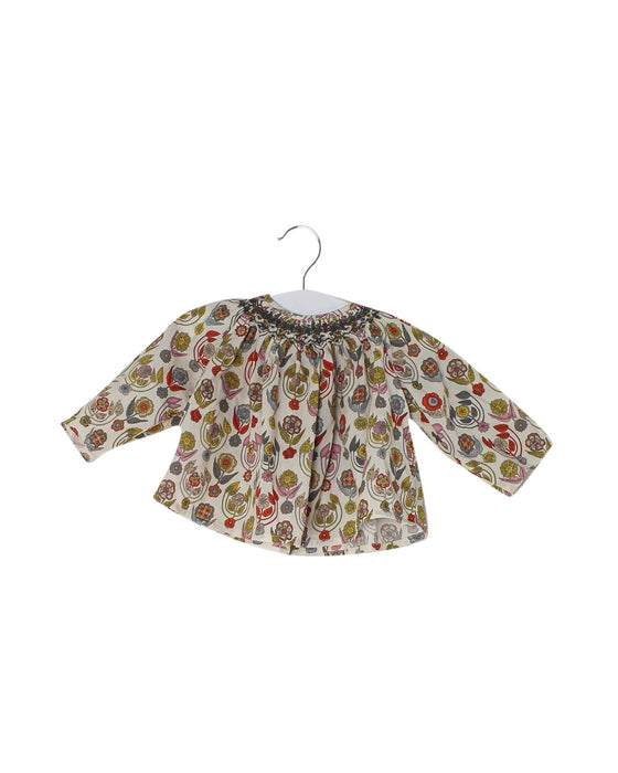 A Ivory Long Sleeve Tops from Bonpoint in size 0-3M for girl. (Front View)