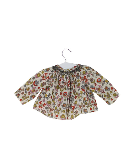 A Ivory Long Sleeve Tops from Bonpoint in size 0-3M for girl. (Back View)