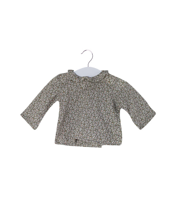 A Green Long Sleeve Tops from Bonpoint in size 0-3M for girl. (Front View)