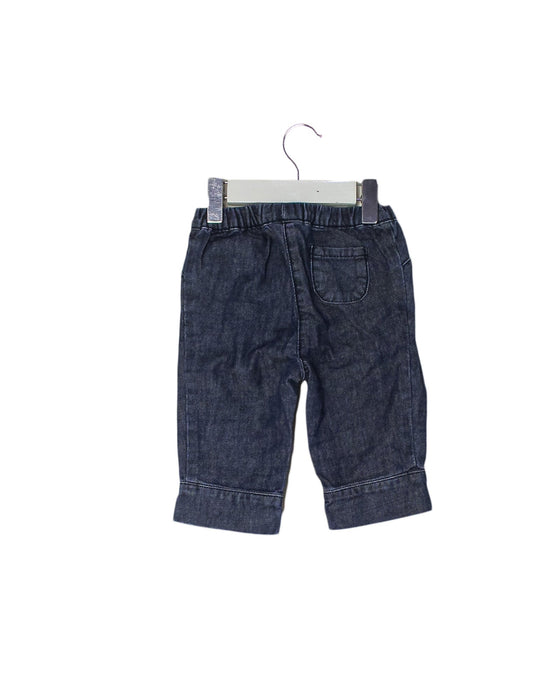 A Navy Casual Pants from Jacadi in size 3-6M for girl. (Back View)