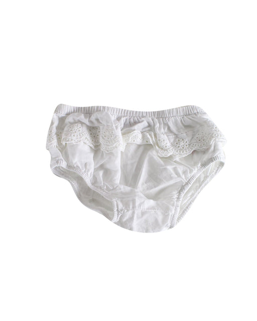 A White Bloomers from Mamas & Papas in size 0-3M for girl. (Front View)