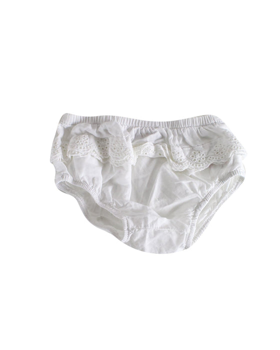 A White Bloomers from Mamas & Papas in size 0-3M for girl. (Front View)
