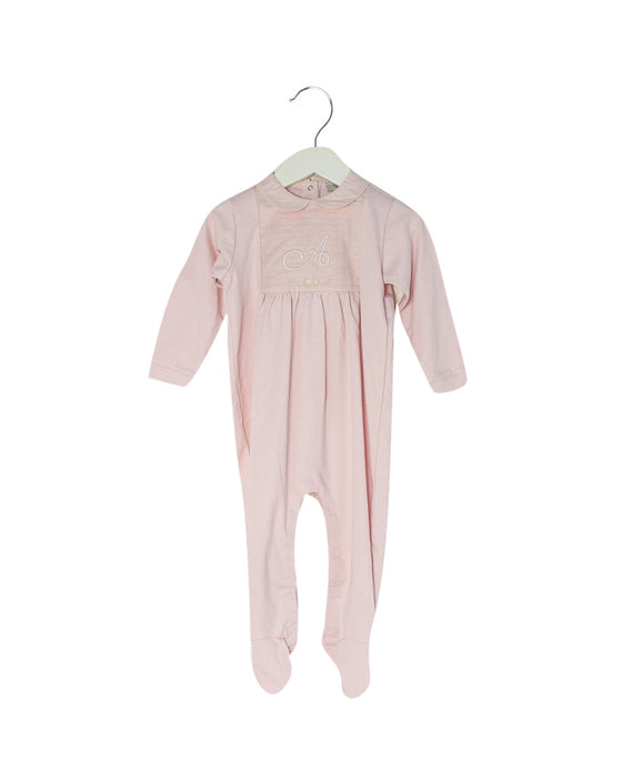 A Pink Long Sleeve Jumpsuits from Armani in size 6-12M for girl. (Front View)