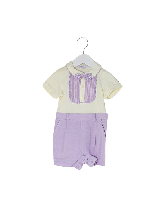 A Purple Short Sleeve Rompers from Nicholas & Bears in size 6-12M for boy. (Front View)