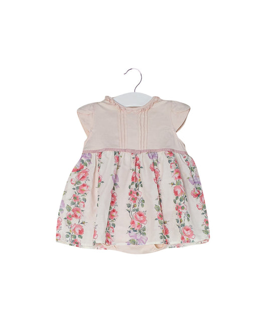 A Pink Short Sleeve Bodysuits from Tocca in size 3-6M for girl. (Front View)