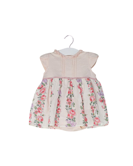 A Pink Short Sleeve Bodysuits from Tocca in size 3-6M for girl. (Front View)