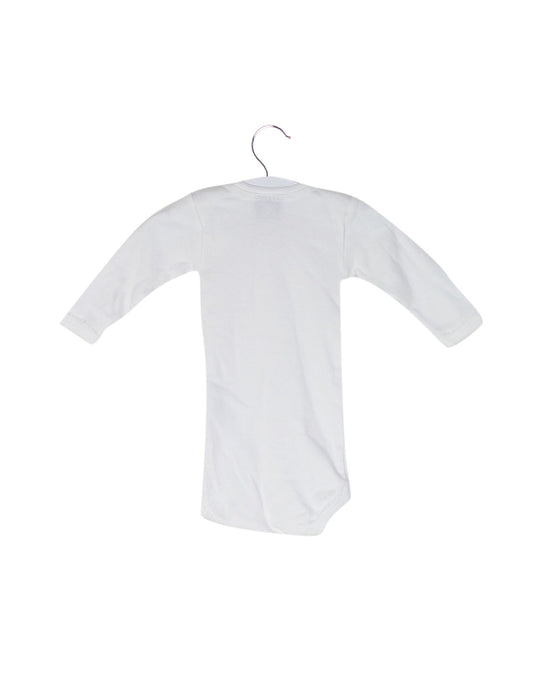 A White Long Sleeve Bodysuits from Petit Bateau in size 0-3M for girl. (Back View)