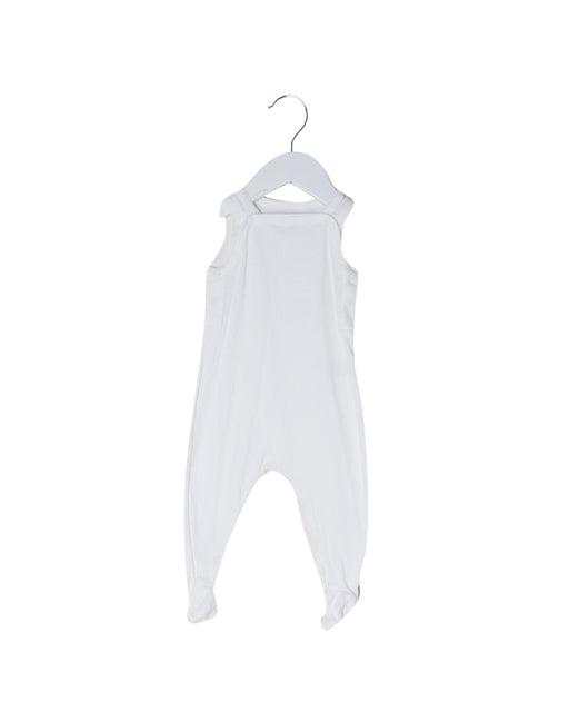 A White Onesies from Petit Bateau in size 0-3M for neutral. (Front View)