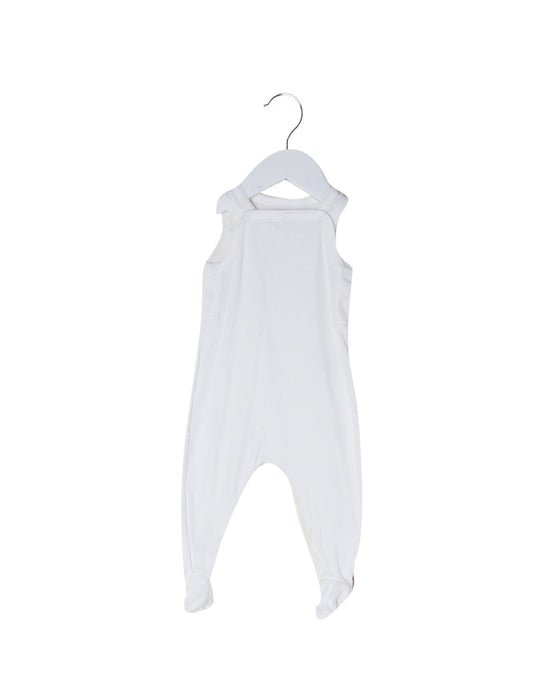 A White Onesies from Petit Bateau in size 0-3M for neutral. (Front View)
