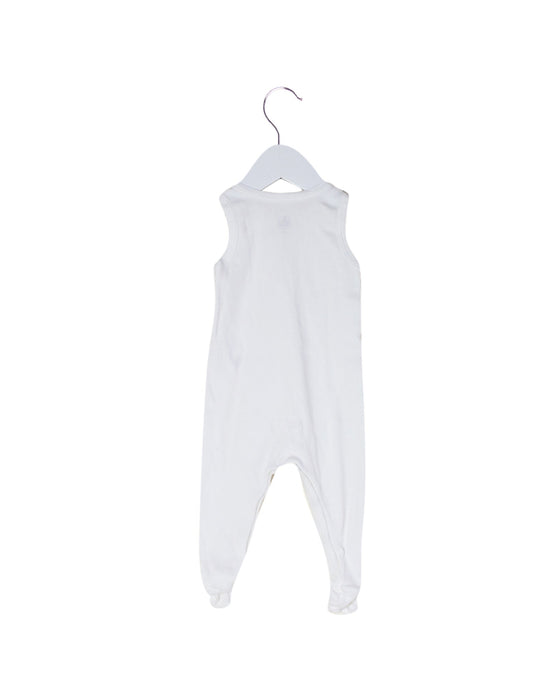 A White Onesies from Petit Bateau in size 0-3M for neutral. (Back View)