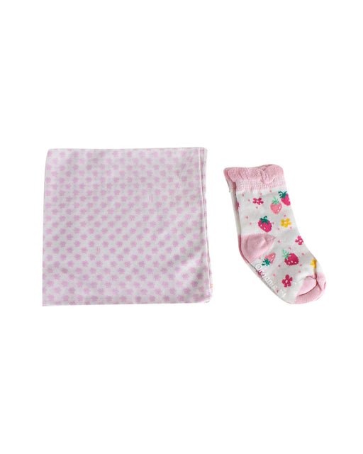 A Pink Socks from Organic Mom in size O/S for girl. (Front View)