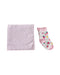 A Pink Socks from Organic Mom in size O/S for girl. (Front View)
