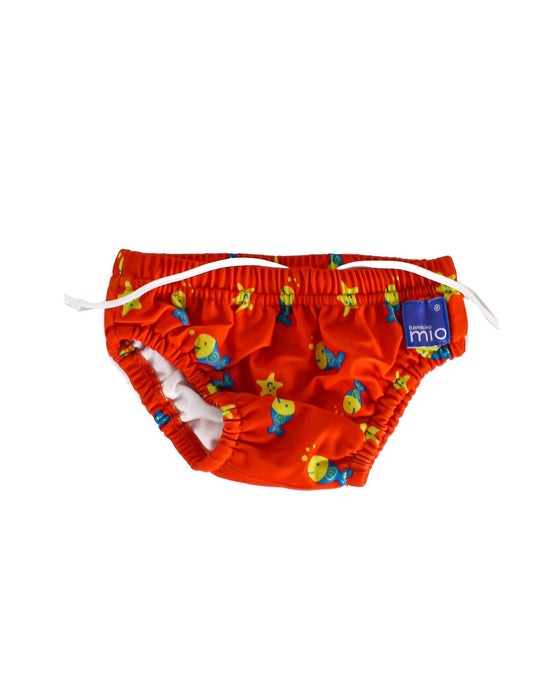 A Red Swim Diapers from Bambino Mio in size 3-6M for neutral. (Front View)