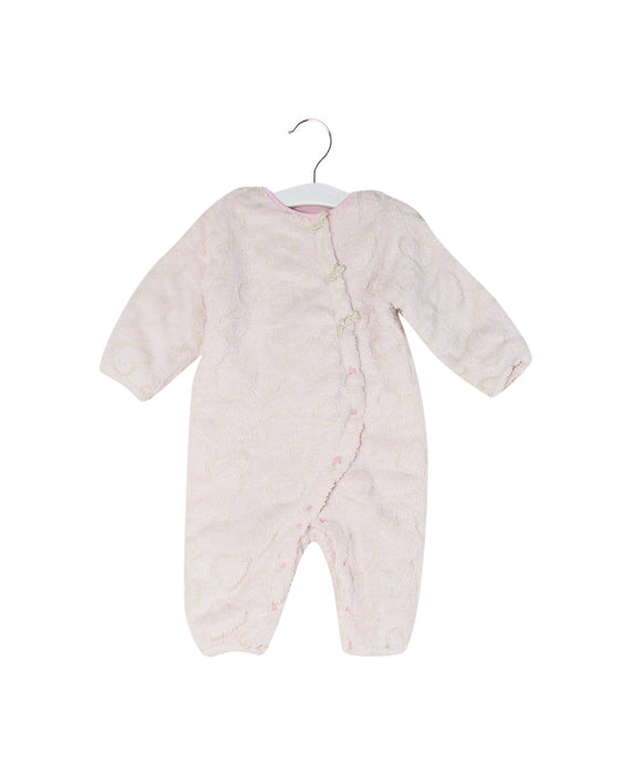 A Pink Long Sleeve Jumpsuits from Chickeeduck in size 12-18M for girl. (Front View)