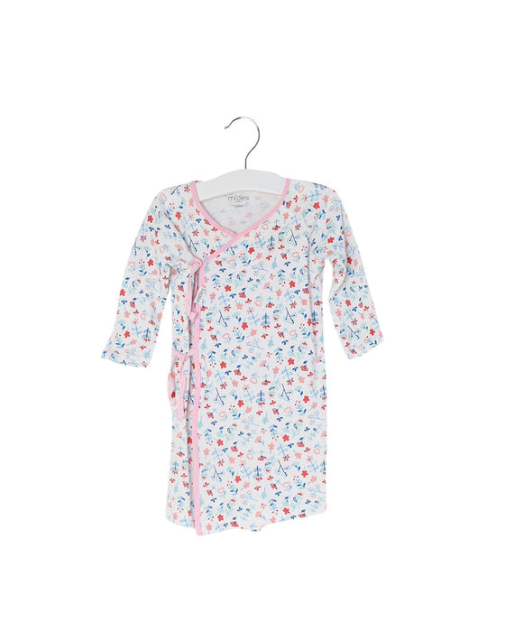 A Pink Sleepwear Bathrobes from Mides in size 0-3M for girl. (Front View)